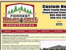 Tablet Screenshot of forresthomesandsteelconstruction.com